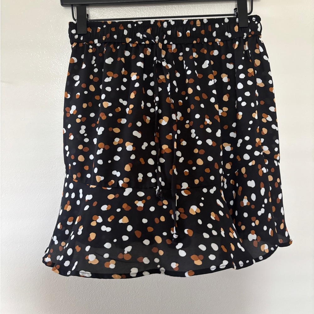 Stylish Black Polka Dot Skirt